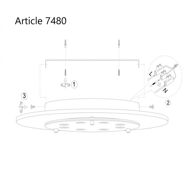 Plafonnier moderne acier Tocoma – Image 6