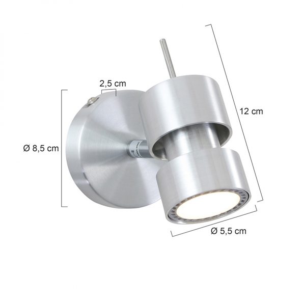 Spots industrielle Natasja LED staal – Image 6