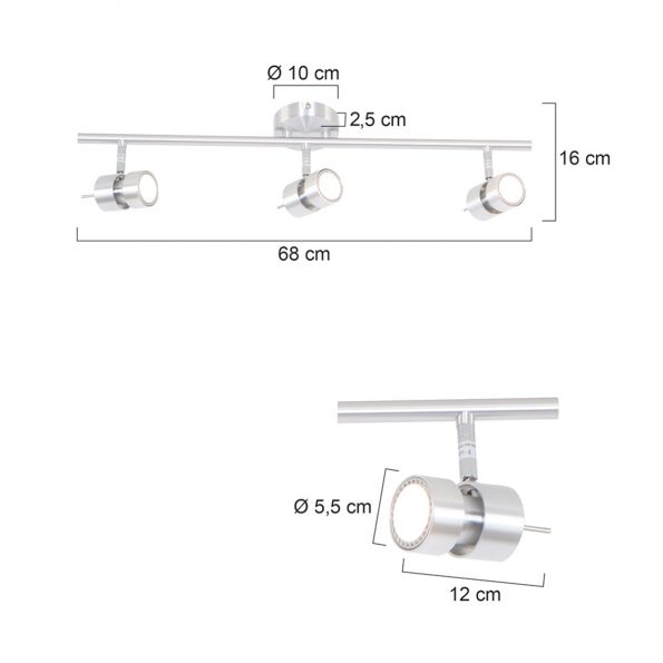 Spots industrielle Natasja LED staal – Image 6