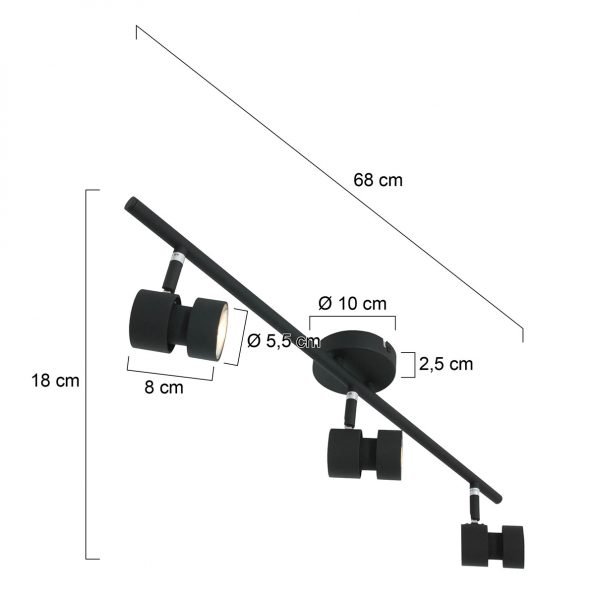 Spots industrielle Natasja LED zwart – Image 6