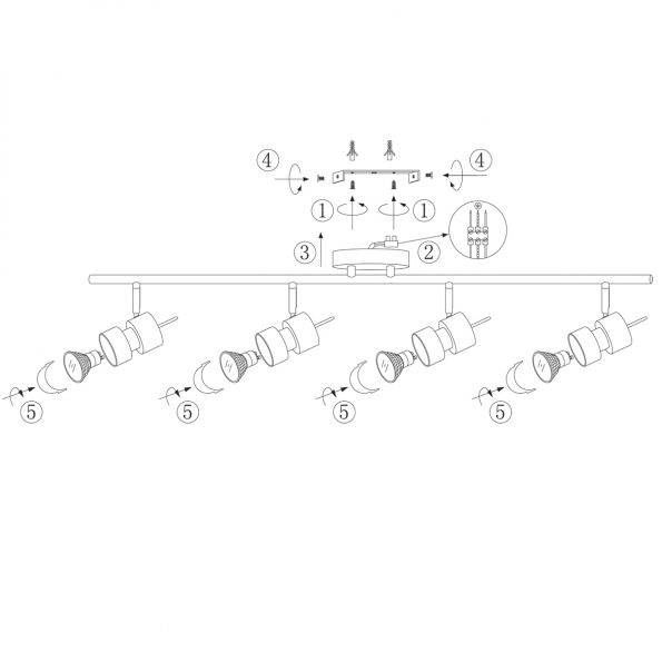 Plafonniers industrielle Natasja LED zwart – Image 8