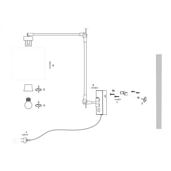 Appliques murales industrielle Prestige Chic zwart – Image 7
