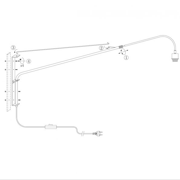 Appliques murales industrielle Elegant Classy zwart – Image 8