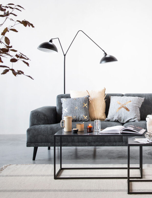 Lampadaire industrielle Orion noir – Image 2
