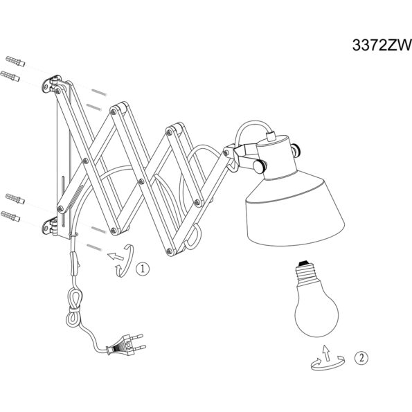 Appliques murales industrielle Porter zwart – Image 9